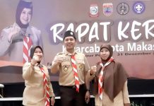 DP Fatma Bareng di Jamcab XII Gerakan Pramuka Kota Makassar FOTO: Ketua Panitia Jambore Cabang XII Kwarcab kota Makassar, Supratman. (Istimewa)