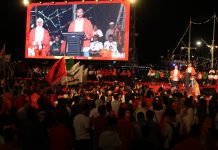 Ilham Ari Fauzi Anak Muda di Pilwalkot Makassar 2024 FOTO: Indira Yusuf Ismail- Ilham Ari Fauzi (INIMI) saat Deklarasi.