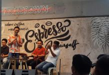 Tim Pemenangan INIMI Perkenalkan Direktur Profetik Institute Asratillah Sebagai Jubir FOTO: Ilham Ari Fauzi menghadiri 'Ngopi Bareng' di warkop Kopi Zone di kawasan Panakkukang, Kota Makassar. Rabu (4/9)