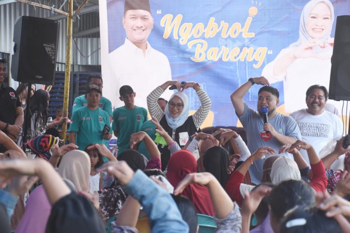 FOTO: Rezki Mulfiati Lutfi saat menggelar sosialisasi pencalonan Wakil Wali Kota Makassar.