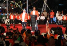 INIMI – DIA Berharap Dapatkan Nomor Urut 2 FOTO: Pasangan calon wali kota dan wakil wali Kota Makassar, Indira Yusuf Ismail-Ilham Ari Fauzi saat menggelar deklarasi pasangan beberapa waktu lalu.