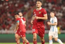 Ada 100 Negara Berebut Hak Siar Pertandingan Timnas Indonesia FOTO: Salah pemain Timnas Indonesia saat mengahadapi Argentina. (Property PSSI via Facebook)