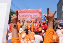 Pemkot Sudah Alokasikan Anggaran Stadion Bertaraf Internasional untuk PSM, Danny: Lanjutkan Kebaikan FOTO: Danny Pomanto saat menghadiri kegiatan final lomba senam Ininnawa yang digagas calon wali kota dan wakil wali kota Makassar nomor urut 3, Indira Yusuf Ismail – Ilham Ari Fauzi (INIMI). (Properti akun Facebook Danny Pomanto)
