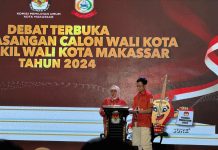 Dorong Digitalisasi, Ilham Ari Fauzi Ajak Anak Muda Terlibat dalam Peningkatan Layanan Publik FOTO: Calon Wakil Wali Kota Makassar, Ilham Ari Fauzi, saat mengikuti debat kandidat yang digelar KPU di hotel Dalton, Jalan Perintis Kemerdekaan.