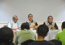 Seto Ancam APPI: Terpaut 8.7 Persen, MULIA Terancam FOTO: Paling kanan Juru Bicara Sehati, Mustagfir Sabri (Moses) saat memberikan keterangan pers di Hotel Aryaduta, Senin (4/11/2024).