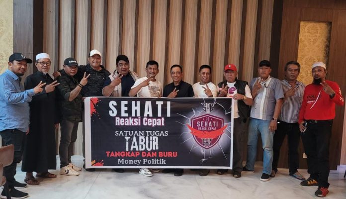 FOTO: Tim Sehati Reaksi Cepat (SRC) membentuk unit satuan tugas anti money politik yaitu Tangkap dan Buru (Tim Tabur) pelaku money politik di Pilwalkot Makassar 2024.