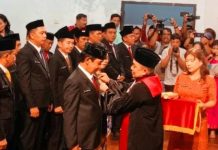 Pelantikan DPRD Tana Toraja Periode 2024-2029 Dihadiri Bupati Theo