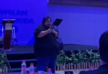 Bukan Ikram, Komunitas ‘Batu Putih’ Dukung Wawan Maju Calon Ketua KNPI Kota Makassar FOTO: Amirul Yamin Ramadhansyah (Iyul) saat menyatakan Komunitas Batu Putih Dukung Rachmat Setiawan (Wawan) di Musda KNPI Kota Makassar. (Tangkap layar dari video)