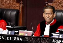 Sidang di MK, KPU Sulsel Tak Mampu Menjawab Soal Tandatangan Palsu Warga di Pilgub FOTO: Hakim Mahkamah Konstitusi Prof Saldi Isra. (istimewa)