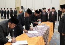Rotasi di Kemenag, Guru Besar UINAM Jabat Sekjen Kementerian Agama FOTO: Menteri Agama Nasaruddin Umar melantik 12 Pejabat eselon I di Kementerian Agama RI. (Istimewa)