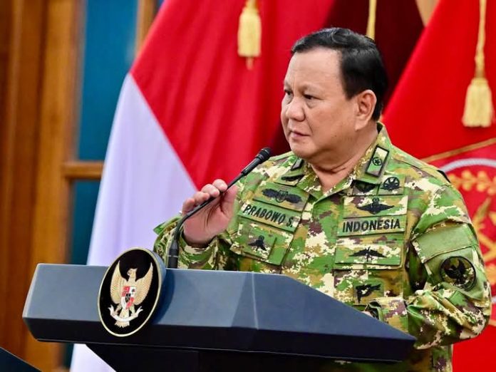 FOTO: Presiden Prabowo Subianto di kegiatan retret kepala daerah yang digelar di Akademi Militer atau Akmil Magelang, Jawa Tengah. (Properti AHY)