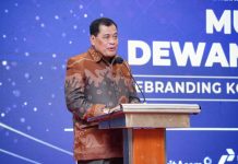 Gawat!!! Dana Hibah Dekopin era NH Bakal Diaudit, Usai Bambang Temui Kepala BPK FOTO: Nurdin Halid, didepan peserta Munas Dekopin 2024, di Mercure Convention Center. (Dok. Dekopin)