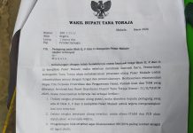 Kirim Surat Perintah Disertai Ancaman, Wabup Tana Toraja Bikin Resah Pedagang Pasar Makale FOTO: Surat Wakil Bupati Erianto Laso' Paundanan ke para pedagang Pasar Makale, Kabupaten Tana Toraja.