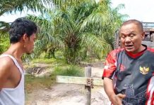 Merampas Kemerdekaan Masyarakat, Portal Acai Dibongkar Ketum DPP PMS Indonesia FOTO: Portal di jalan dibongkar Ketum PMS Mbelin Brahmana.(Istimewa).
