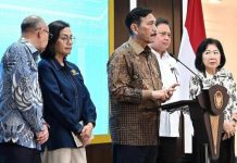 Ketua DEN Sebut Presiden akan Melakukan Peluncuran GovTech di 17 Agustus Mendatang FOTO: Ketua Dewan Ekonomi Nasional (DEN) Luhut Binsar Pandjaitan menyampaikan keterangan pers kepada awak media di Istana Kepresidenan Jakarta pada Rabu 19 Maret 2025. (Foto: BPMI Setpres)