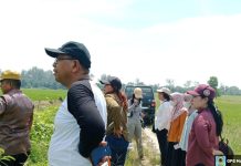 Hentikan Fitnah! Sengketa Tanah Pematang Kelang Sudah Berkekuatan Hukum Tetap FOTO: Saipul Amri Kelang, yang merupakan putra daerah setempat, bersama kuasa hukumnya dari R&P Law Firm Medan tinjau lahan sengketa tanah di Dusun III Pematang Kelang, Desa Sei Naga Lawan, Kecamatan Perbaungan, (23/3).