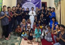 BEM Universitas Wira Bhakti Gelar Buka Puasa Bersama dan Berbagi Sembako FOTO: BEM Universitas Wira Bhakti gelar bakti sosial di Panti Asuhan Al-Bahri, Kota Makassar.