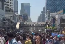 Gempa Magnitudo 7,7 Guncang Myanmar, 1.644 orang Dikabar Tewas FOTO: Tangkap layar suasana panik warga Myanmar saat terjadi gempa berkekuatan magnitudo M 7,7 pada Sabtu (29/3/2025)