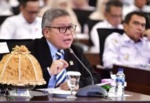 24 Pemda Talangi Rp 719 milyar Gelar PSU, TP Apresiasi Mendagri FOTO: Taufan Pawe saat menyampaikan pandangannya tentang beban anggaran penerimaan PPPK dalam rapat Komisi II DPR di Gedung DPR, Senayan, Jakarta (12/2/2025). (foto: ideatimes.id di edit melalui canva.com).