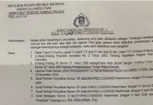 Viral Surat Penetapan Tersangka Ketua Sinode di Manado, LKKN Ingatkan Kasus Dana Hibah PGIW di Mapolda Sulsel FOTO: Surat penetapan tersangka Pdt. Dr. Hein Arina, itu bernomor: S.Pgl/343/IV/RES.3.3/2025/Dit Reskrimsus, serta ditandatangani oleh Direktur Reserse Kriminal Khusus Polda Sulut, Kombes Pol FX Winardi Prabowo SIK MH, tertanggal 3 April 2024. (Sumber media sosial Facebook)
