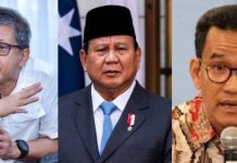 Prabowo Berkeinginan Dialog dengan Kelompok Indonesia Gelap, Rocky Gerung dan Rafli Harun FOTO: Rocky Gerung, Presiden Prabowo Subianto dan Rafli Harun. (Kolase)