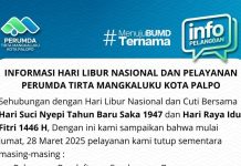 Pengumuman Bagi Pelanggan Setia Perumda TM Palopo: Informasi Hari Libur Nasional dan Pelayanan