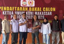 4 Balon Ketua KONI Makassar Resmi Mendaftarkan Diri, Ada Mantan Atlit Panahan Nasional FOTO: Maulana Yusdianto mantan atlit panahan nasional saat mendaftarkan diri sebagai bakal calon ketua KONI Makassar. (Istimewa)