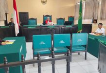 Dugaan Kesalahan Prosedur Penyidikan, Kantor Hukum Lakukan Praperadilan di PN Kendari FOTO: Suasana ruang sidang pengadilan negeri Kendari.