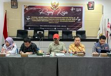 Jelang PSU Pilwalkot Palopo, KPU, Bawaslu Gelar Pertemuan dengan LO Paslon FOTO: KPU Sulsel menggelar pertemuan dengan KPU Palopo, Bawaslu dan Liaison officer (LO) pasangan calon (Paslon) Wali Kota dan Wakil Wali Kota. Kamis (1/5)