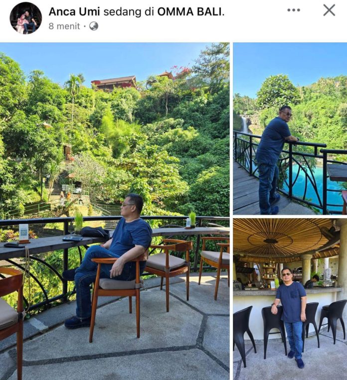 FOTO: Aktivitas Plt Dirut PDAM Makassar di Pulau Bali, Sumber akun Facebook @anca umi.