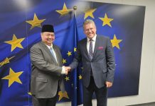 Airlangga: Perjanjian IEU-CEPA Memperkuat Posisi Tawar Indonesia di Kancah Global FOTO: Menteri Koordinator Bidang Perekonomian Airlangga Hartarto saat kunjungan kerjanya di Brussels, Belgia. (Properti via akun facebook Airlangga Hartarto)