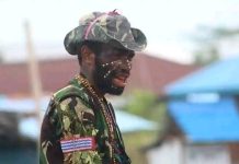 Derita Sakit di Hutan Belantara, Satu Perwira TPNPB Dikabarkan Meninggal FOTO: Mayor Wendinus Tabuni, Komandan Batalion Pintu TPNPB Kodap III Ndugama Derakma. (Properti via akun facebook Egianus Kogoya)