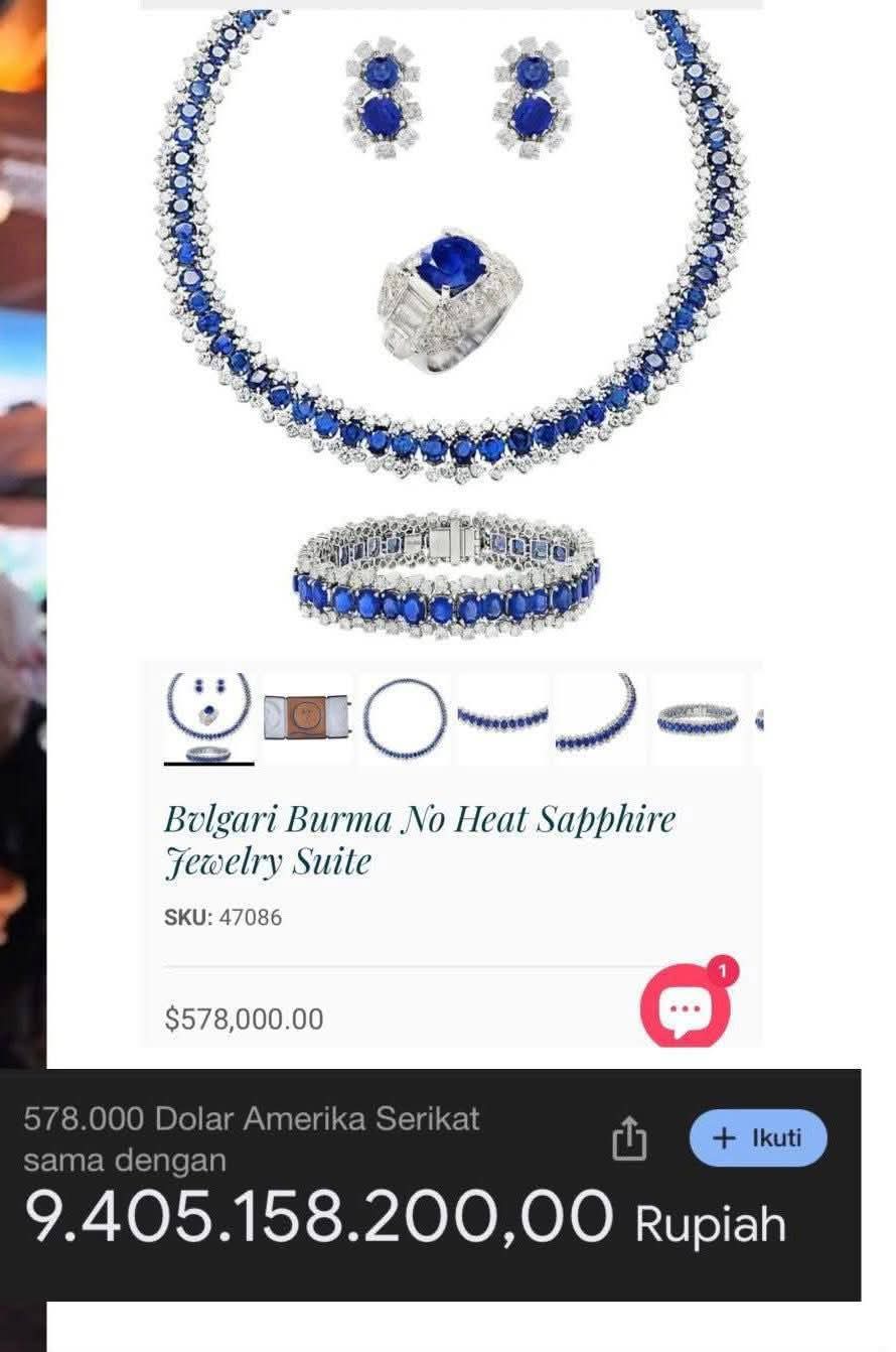 FOTO: Harga Kalung Berlian yang digunakan Maia Estianty, (Properti via akun facebook Unishop Flower).