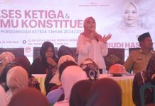 Ke Dapil: Persoalan Raskin dan BPJS Jadi Pembahasan Budi Hastuti dan Warga Mangasa FOTO: Anggota DPRD Kota Makassar dari Fraksi Partai Gerindra, Budi Hastuti menggelar reses dan temu konstituen masa persidangan Ketiga tahun sidang 2024/2025 di Dg Tata Lama, Kelurahan Mangasa, Kecamatan Tamalate, Senin (23/6/2025).