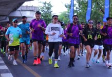 Pelari Palsu Peringati Anniversary ke-1, Sigit: Mengkampanyekan Hidup Sehat FOTO: Pengurus dan anggota komunitas pelari palsu peringati Anniversary ke-1 komunitas pelari di Hotel Four Point by Sheraton, Minggu, 22 Juni 2025.