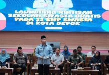 Tak Lolos di SMP Negeri, Wali Kota Depok, Luncurkan Program Rintisan Sekolah Swasta Gratis FOTO: Wali Kota Depok Supian Suri, Meluncurkan program Rintisan Sekolah Swasta Gratis (RSSG) di Aula Lantai 10, Gedung Dibaleka II, Balai Kota Depok, Selasa (24/06/25) lalu. (Istimewa)