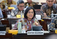 Raker dengan Komisi XI DPR RI, Menkeu Sri: APBN 2026 dirancang untuk Mewaspadai Kondisi Dunia yang Masih Penuh Ketidakpastian FOTO: Menteri Keuangan Sri Mulyani saat rapat kerja dengan Komisi XI DPR RI.