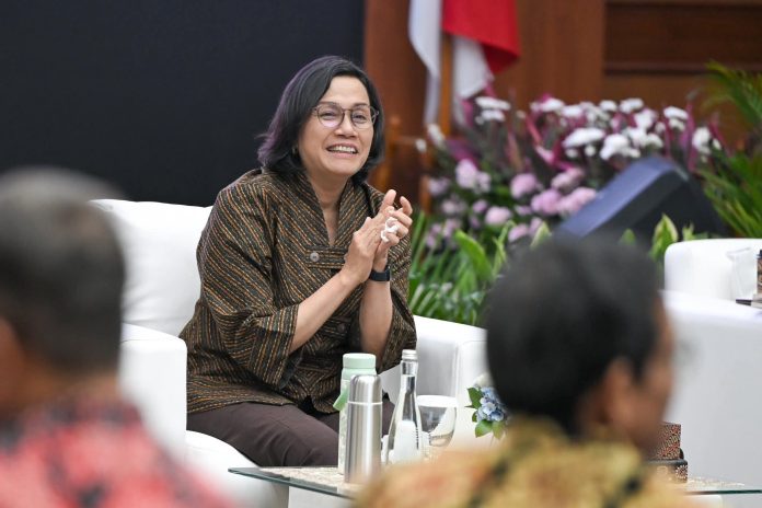FB_IMG_1752298514169 FOTO: Sri Mulyani saat menghadiri rapat koordinasi berlangsung di gedung Pusdiklat Anggaran dan Perbendaharaan, Bogor, Jawa Barat, 11 Juli 2025.