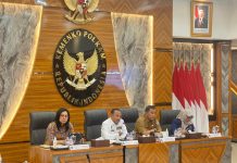 Kemenko Polkam Bersama Kemendagri, BPS, dan Kementerian PPN/Bappenas Akan Lakukan Rilis IDI Tahun 2024 FOTO: Deputi Bidang Koordinasi Politik Dalam Negeri Kemenko Polkam, Mayjen TNI Heri Wiranto, di Kantor Kemenko Polkam, Jakarta, Senin (21/7/2025).