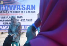 Cicu Komitmen Kawal Pemprov Sulsel Benahi Jalan Hertasning dan Aroepala FOTO: Ketua DPRD Sulawesi Selatan (Sulsel), drg Andi Rachmatika Dewi saat kegiatan Fungsi Pengawasan APBD tahun anggaran 2025. Bertempat di Kelurahan Jumpandang Baru, Kecamatan Tallo pada Selasa (01/7/2025).