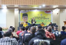 Rektor IAIN Bone Yakini Kehadiran Taufan Pawe Bawa Aura Positif Kemajuan Kampusnya FOTO: Anggota DPR RI, Taufan Pawe saat menggelar sosialisasi empat pilar di IAIN Bone.