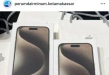 Akun Instagram PDAM Makassar Tiba Tiba Jual Iphone FOTO: Hasil tangkapan layar dari akun Instagram @PERUMDAAIRMINUM.MAKASSAR