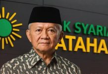 PP Muhammadiyah Resmi Dirikan Bank Syariah Matahari FOTO: Ketua PP Muhammadiyah, Anwar Abbas latar belakang Bank Syariah Matahari (Hasil tangkapan layar)