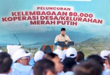 Presiden Prabowo Luncurkan 80.081 Kopdes Merah Putih FOTO: Presiden Prabowo Subianto meluncurkan kelembagaan 80.081 Koperasi Desa dan Kelurahan (Kopdes Merah Putih) di Desa Bentangan, Kecamatan Wonosari, Klaten, Jawa Tengah, Senin (21/7/2025).