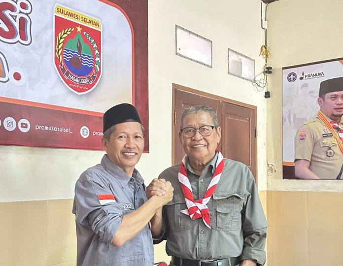FOTO: Anggota Bawaslu Sulsel Saiful Jihad menekankan pentingnya kolaborasi antara Bawaslu dan Gerakan Pramuka dalam membangun karakter generasi muda yang sadar demokrasi, Senin (21/7).