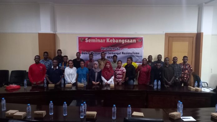 IMG-20250730-WA0398 FOTO: Mahasiswa asal Provinsi Papua Selatan menghadiri kegiatan wawasan kebangsaan yang berlangsung di Kantor Badan Kesatuan Bangsa dan Politik (Kesbangpol) Provinsi Sulawesi Selatan, Jl. Urip Sumoharjo kota Makasaar, Rabu 30 Juli 2025.
