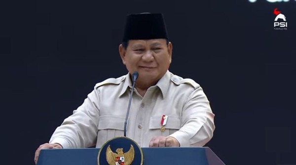 presiden-prabowo-subianto-di-acara-kongres-psi-1753020767730_169 FOTO: Presiden Prabowo Subianto saat menghadiri acara Kongres PSI. (YouTube/PSI)