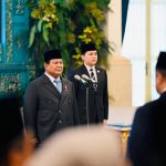Presiden Melantik Empat Kepala dan Dua Wakil Kepala Badan FOTO: Presiden Prabowo Subianto, Melantik empat kepala dan dua wakil kepala badan berlangsung di Istana Negara, Jakarta pada Senin, 25 Agustus 2025. (Setkab)