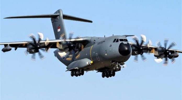IMG-20250803-WA0170 FOTO: Pesawat A400M unit pertama untuk TNI AU sukses uji penerbangan perdana. (Foto: Dok. AIRBUS)