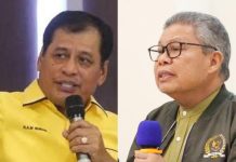 Dua Politisi Nasional Asal Sulsel Bantah Soal Munaslub Partai Golkar FOTO: Nurdin Halid dan Taufan Pawe dua politisi senior partai golkar asal Sulawesi Selatan. (Kolase)